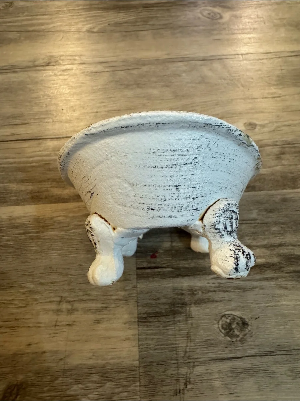 Vintage White Clawfoot Soap Dish Vanity Tray 5.5 Inch Oval Bathroom Accessory